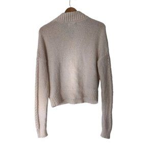 OPEN Cable Knit Dropped Shoulder Long Sleeve Sweater Women's Size L